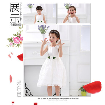 new fashion girl wedding dress design white fancy princess dress lastest children frock model